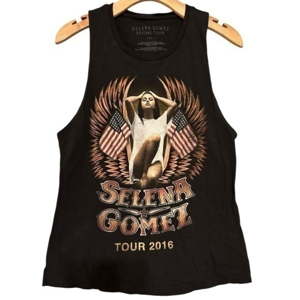 Selena Gomez Women’s Size S Black 2016 Revival Tour Concert Muscle Tank T-Shirt